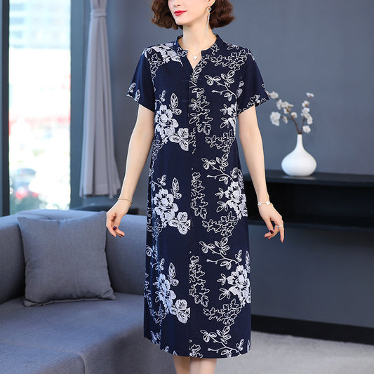 Oversized Loose Cotton Silk Dress
