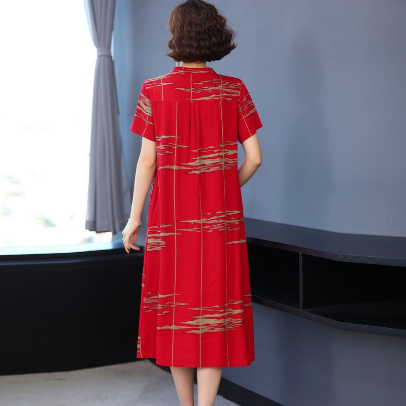 Oversized Loose Cotton Silk Dress