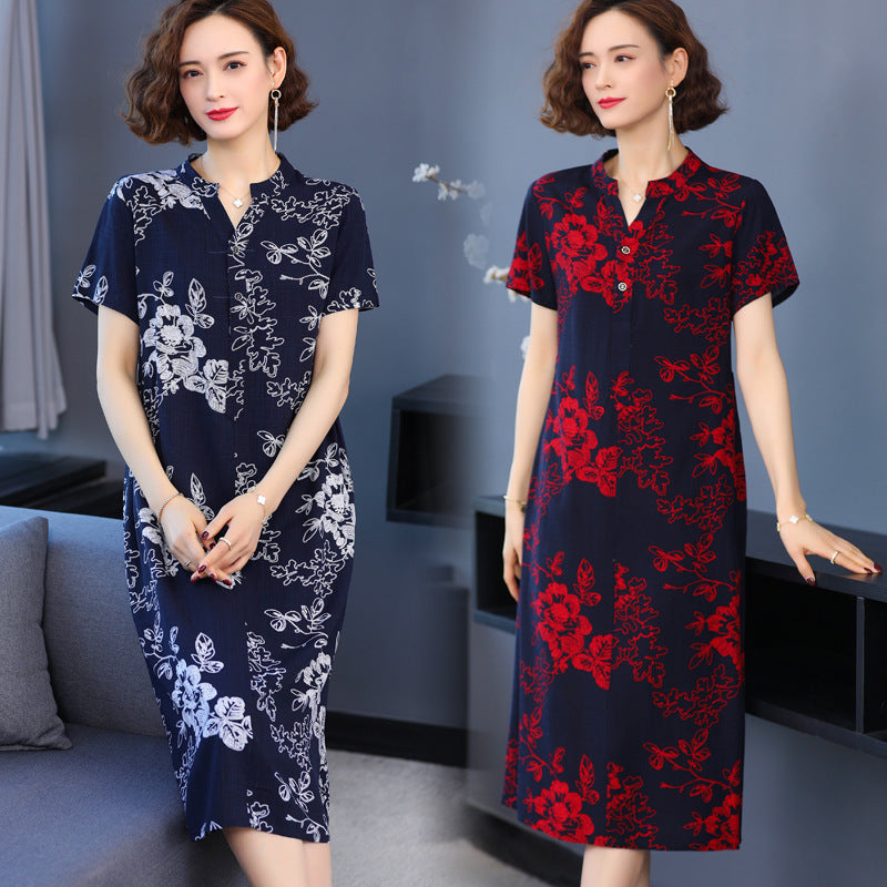 Oversized Loose Cotton Silk Dress