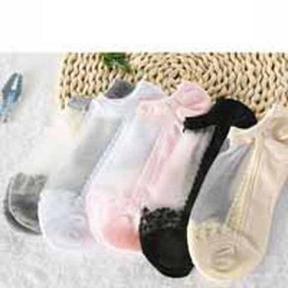 Women'S Thin Transparent Glass Silk Crystal Stockings