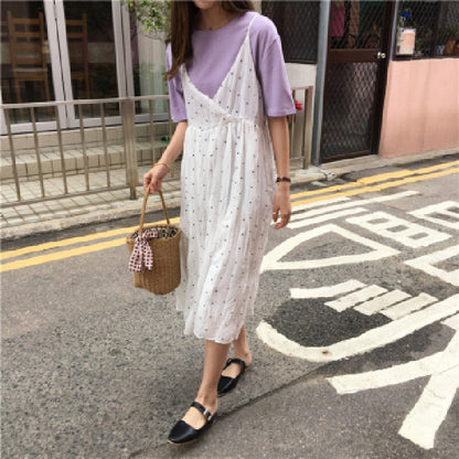 Milk Silk Basic Solid Color Short-sleeved T-shirt