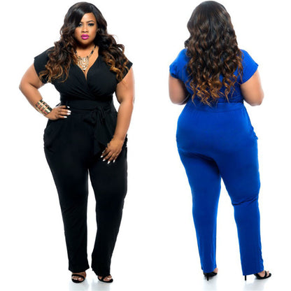 CurvaLuxe SummerEase Jumpsuit