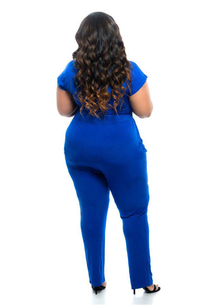 CurvaLuxe SummerEase Jumpsuit