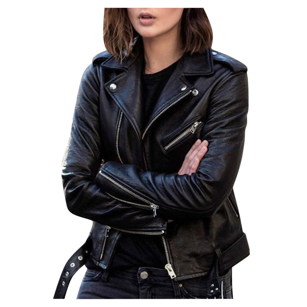 Zeyra Zip Leather Jacket
