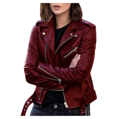 Zeyra Zip Leather Jacket