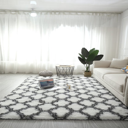 Tie-Dye Gradient Color Printed Silk Wool Carpet
