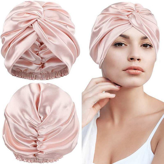 Double Layer  Silk Silk Nightcap Without Any Mark