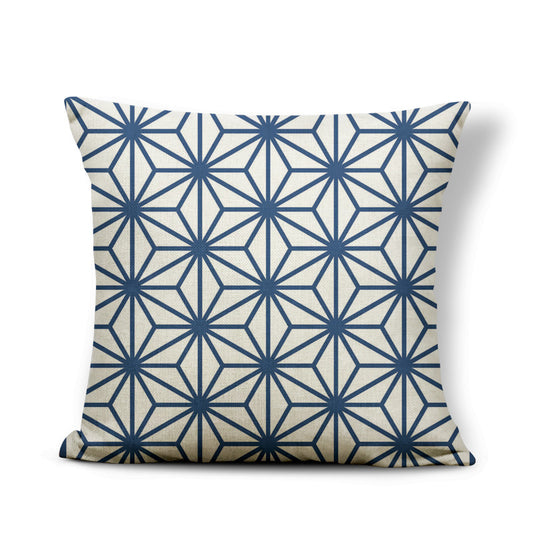 Blue Geometric Pillowcase Lattice