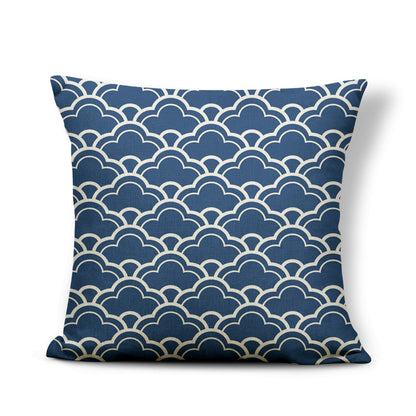 Blue Geometric Pillowcase Lattice