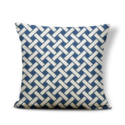 Blue Geometric Pillowcase Lattice