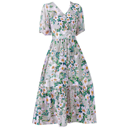 Silk  Silk Dress Female Summer High-end