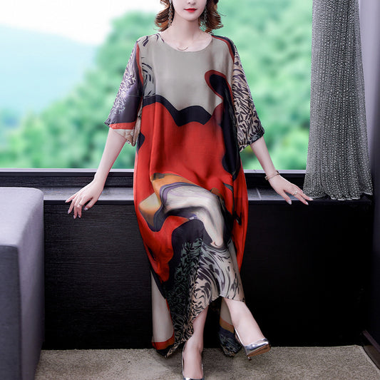 Crepe De Chine Silk Plus Size Dress