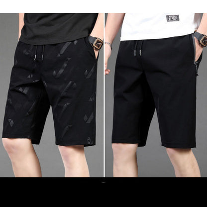 Ice Silk Shorts Men's Thin Sports Five-point Pants
