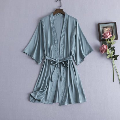 Women's ice silk pajamas nightdress