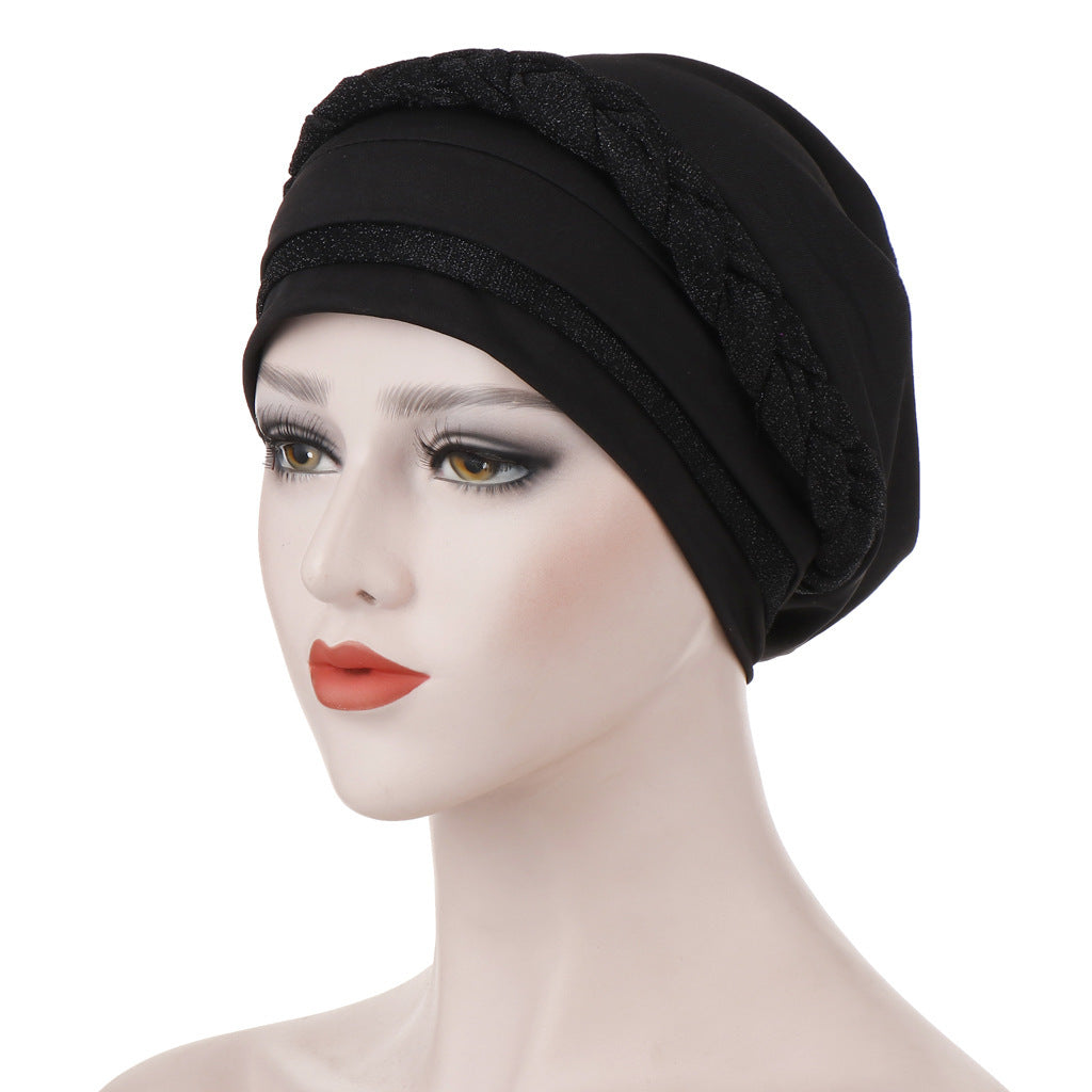 Milk silk can hide hair turban hat