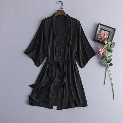 Women's ice silk pajamas nightdress
