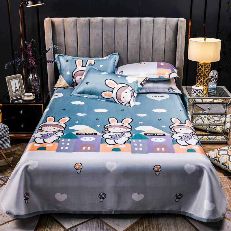 Machine Washable Three-piece Ice Silk Mat