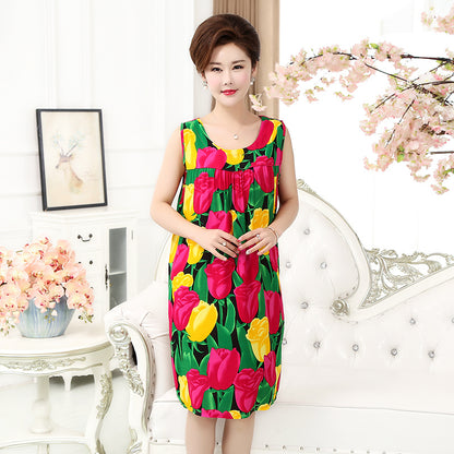 Cotton silk dress