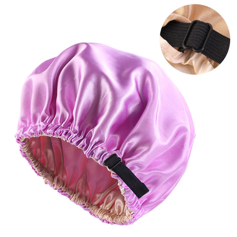 Invisible Flat Adjustment Buckle Simulated Silk Double Layer Round