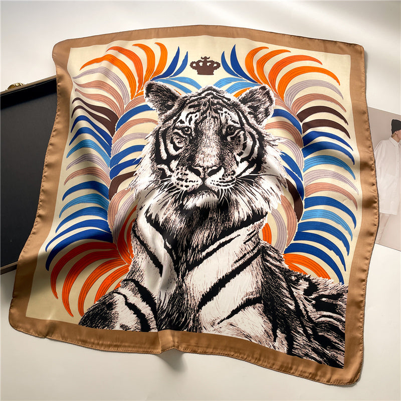Silk Square Scarf Women's Neck Warmer Women's Hair Band