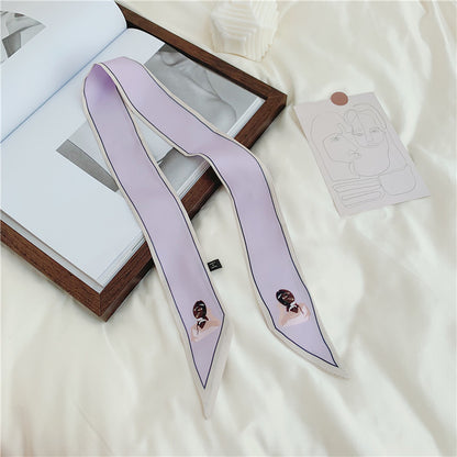 Slender Silk Ccarf Female Headscarf Headband