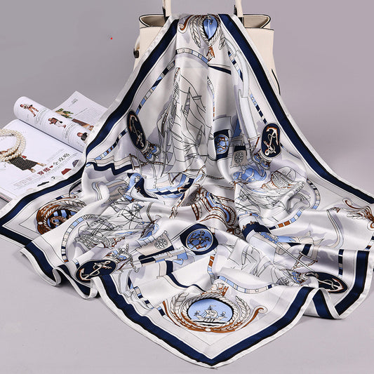 Spring All-Match Turban Silk Female Spring Silk Scarf