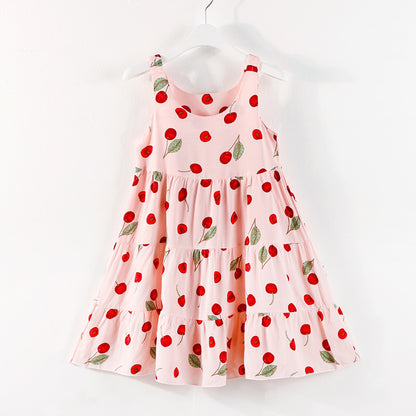 Cotton silk children's foreign style skirt