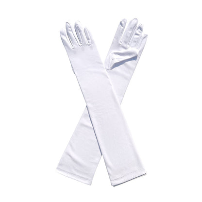 Ladies Fashion Milk Silk Stretch Gloves