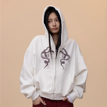 RetroPrint Zip Hoodie