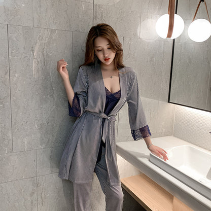 Women's Fashion Sexy Ice Silk Pajamas