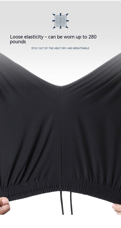 Ice Silk Leisure Cropped Pants Loose Sports Shorts