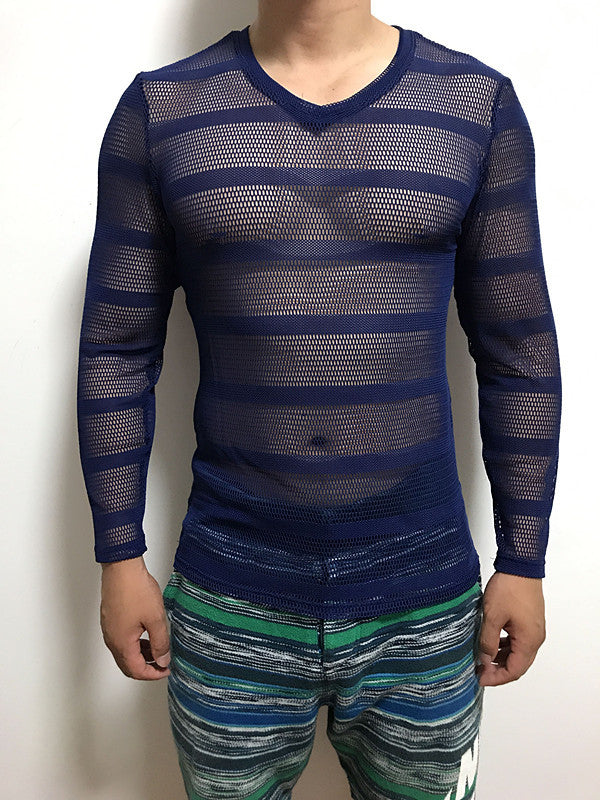 Ice silk mesh long sleeve