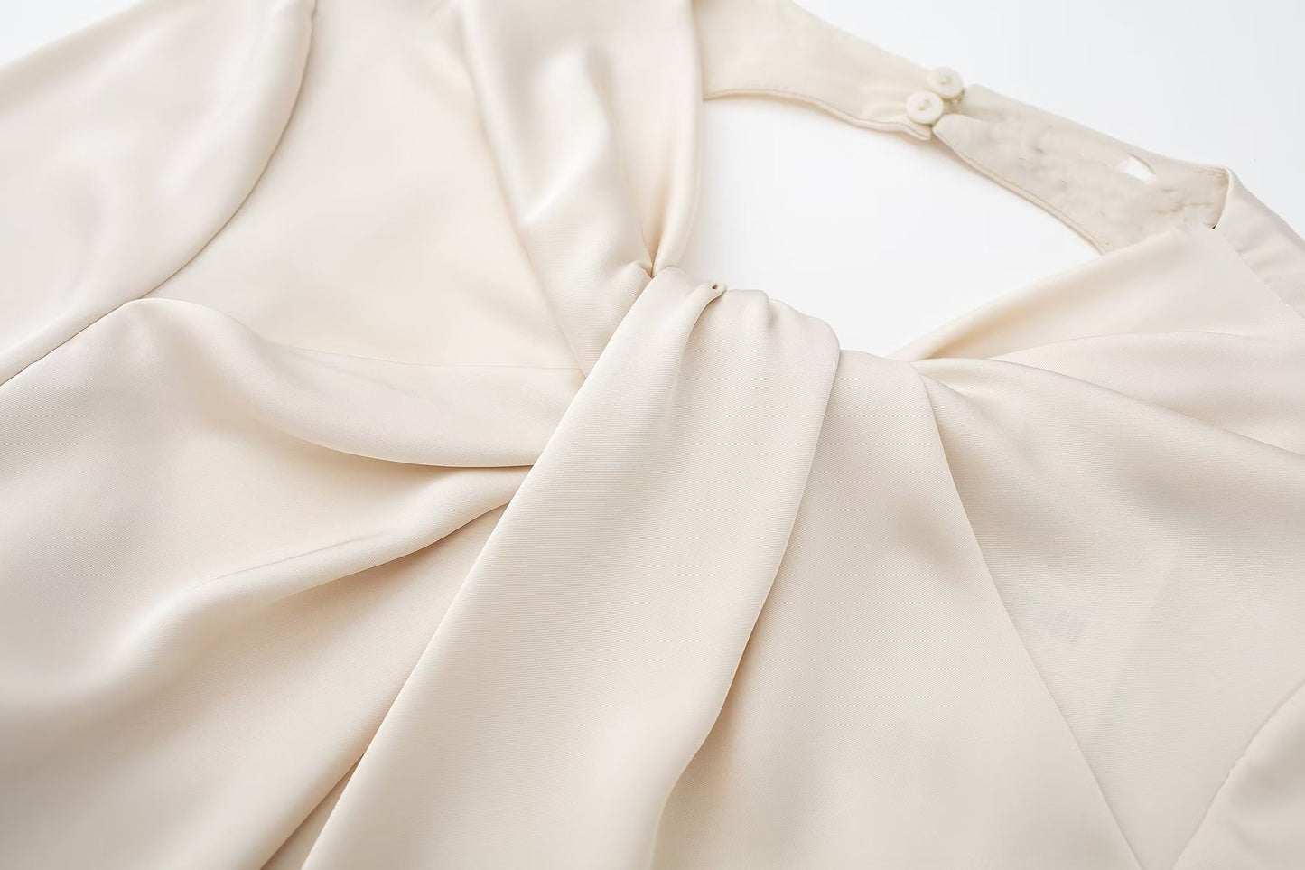 Spring Design Niche Silk Satin Texture Dress