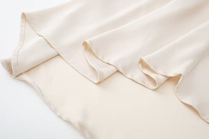 Spring Design Niche Silk Satin Texture Dress