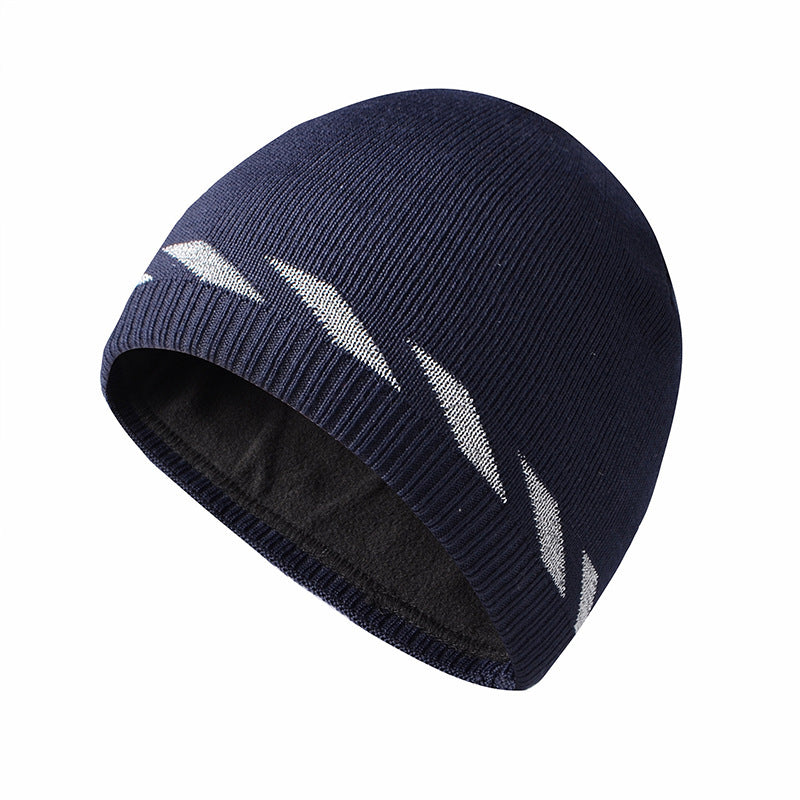 Reflective silk knitted hat