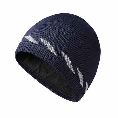Reflective silk knitted hat