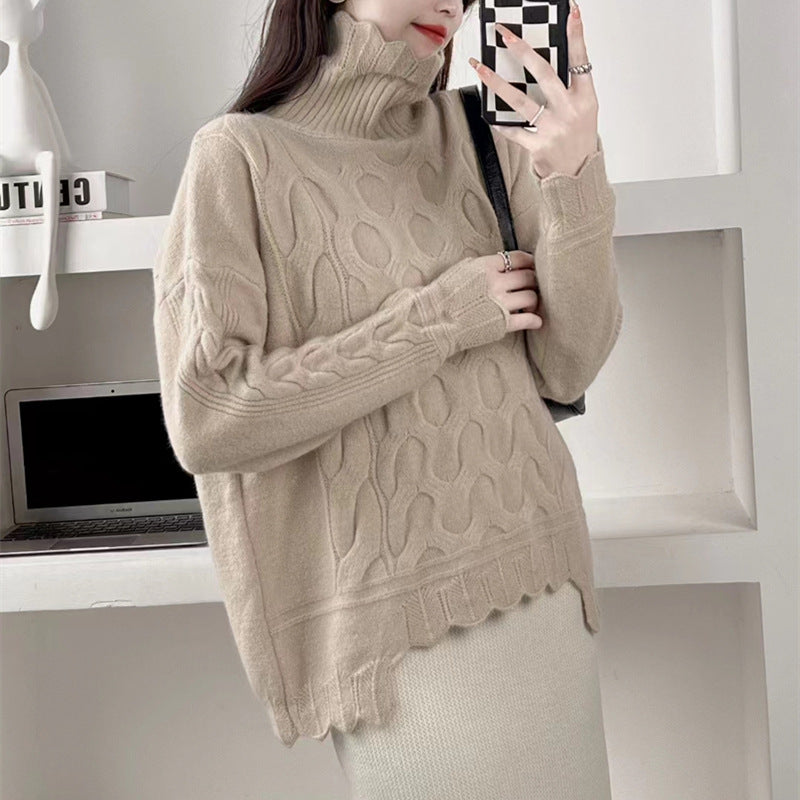 CozyMuse™ TwistKnit Turtleneck