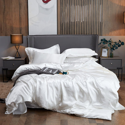 Four piece set of washed imitation silk