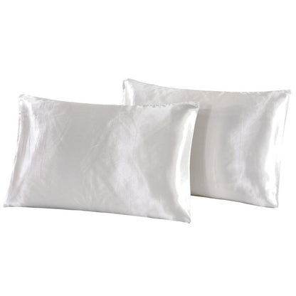 Bedding Pillowcase Pure Color Simple Satin Imitation Silk Pillowcase