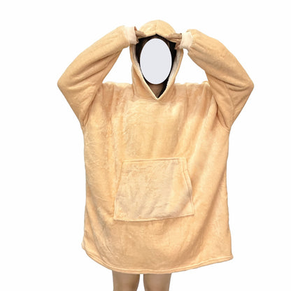 SnugHaven Fleece Nightgown Hoodie