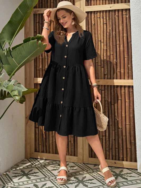 Virella Ease Buttoned Midi Dress