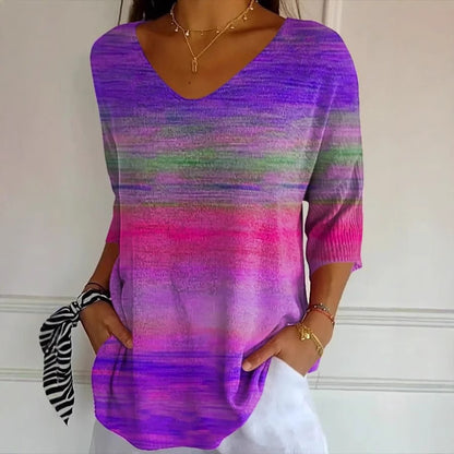 Eurora Bloom V-Neck Top