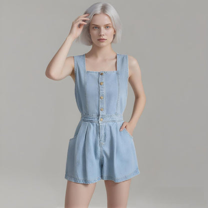 DenimDare Back-Slit Jumpsuit
