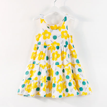Cotton silk children's foreign style skirt
