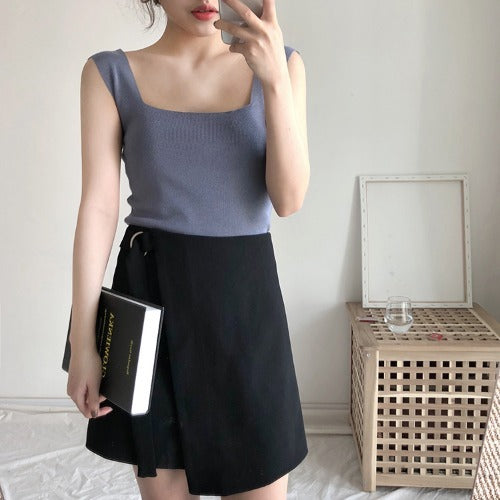Knitted sling ice silk vest