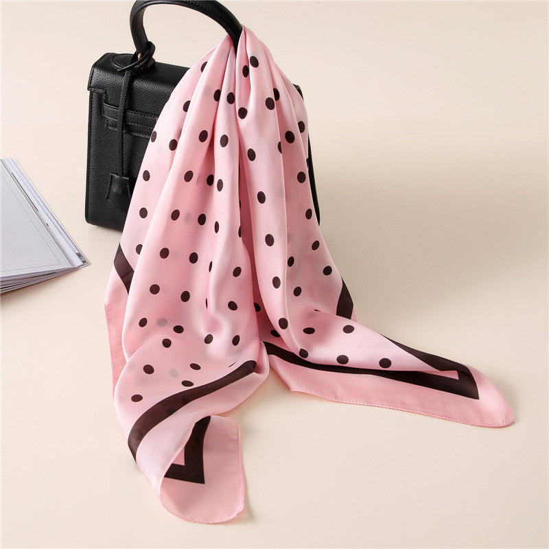 Satin bow tie bow point small silk scarf