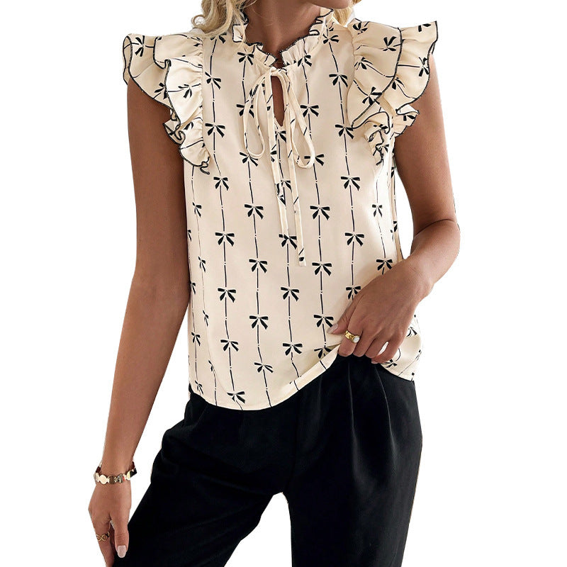 La Dentelle Ruffle Blouse