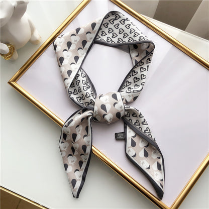 Spring and autumn long silk scarf