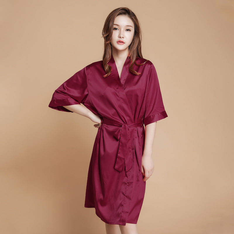 Solid silk pajamas