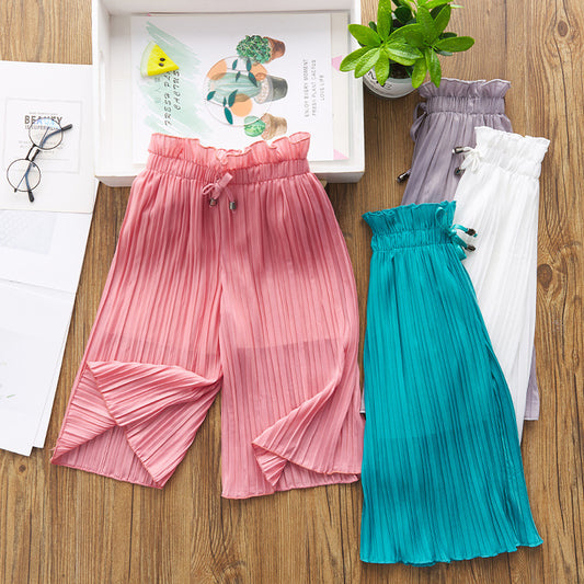 Breathable Ice Silk Wide-leg Pants